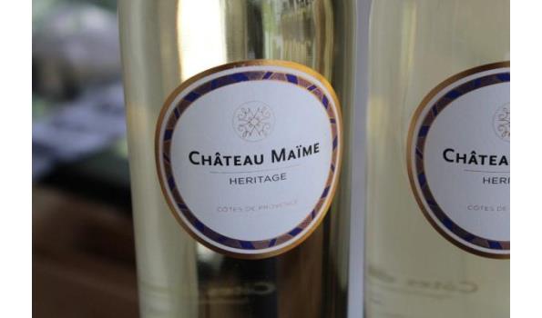 10 div flessen à 75cl witte wijn, wo Chateau Maïme